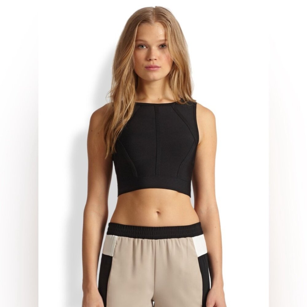 BCBGMaxAzria Fenella Bandage Bodycon Crop Top